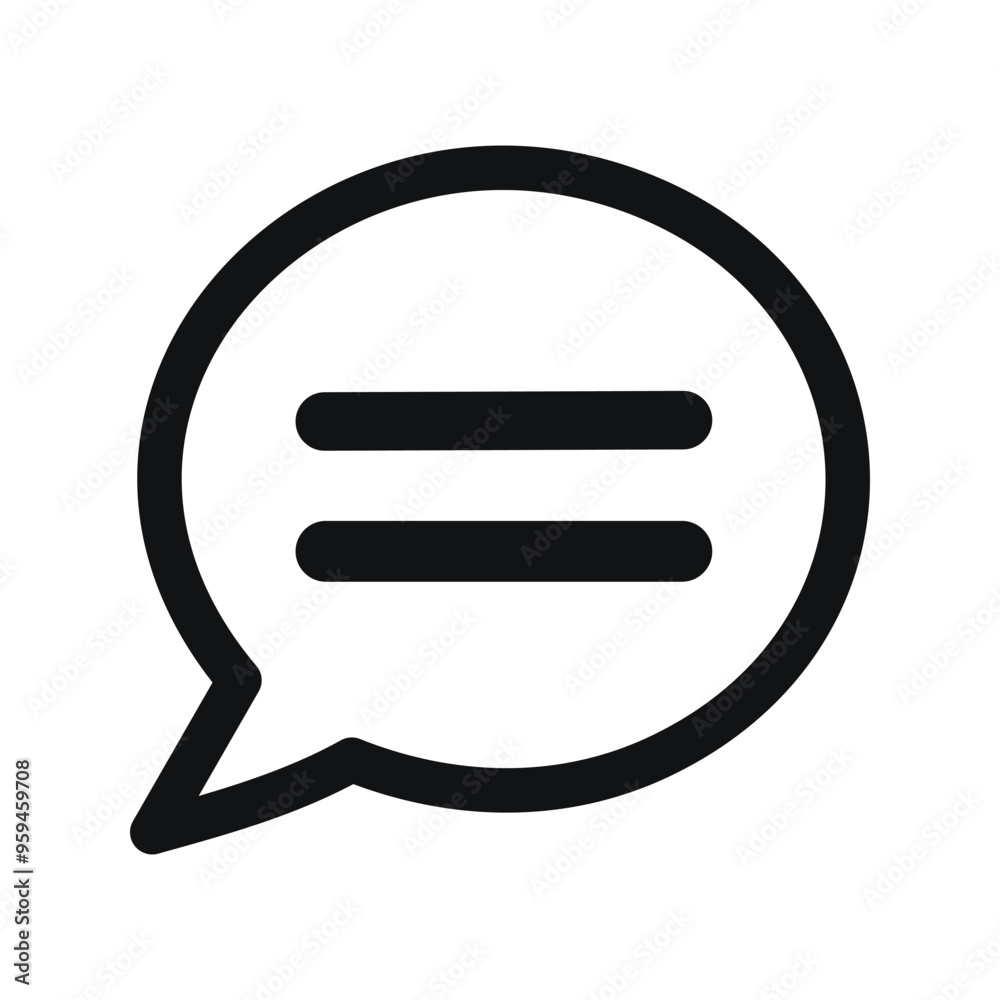 Speech bubble icon. Simple chat bubble icon, perfect for communication and messaging apps. Speech bubble icon. Simple chat bubble icon, perfect for communication and messaging apps.
