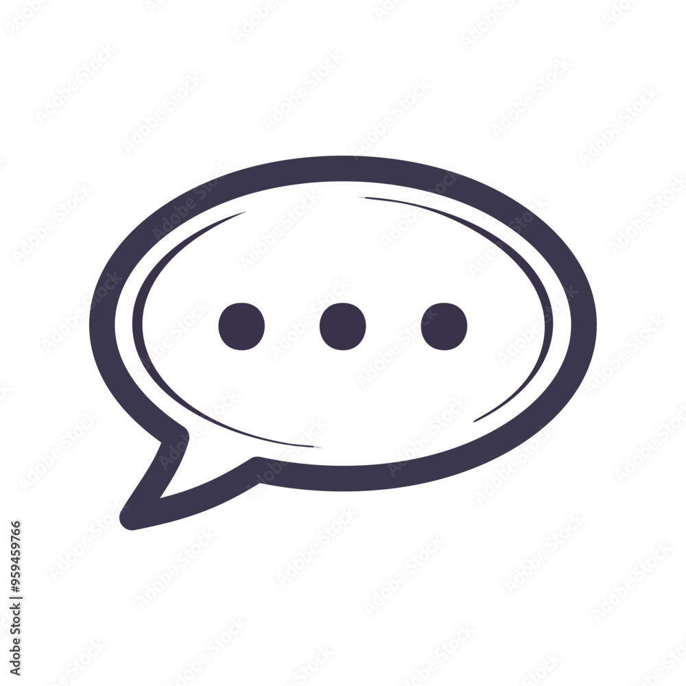 Speech bubble icon. Simple hand drawn speech bubble icon, perfect for representing communication, conversation, or dialogue. Speech bubble icon. Simple hand drawn speech bubble icon, perfect for representing communication, conversation, or dialogue.