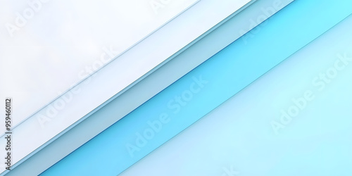 geometric white and blue modern abstract background. linear simple and light illustration