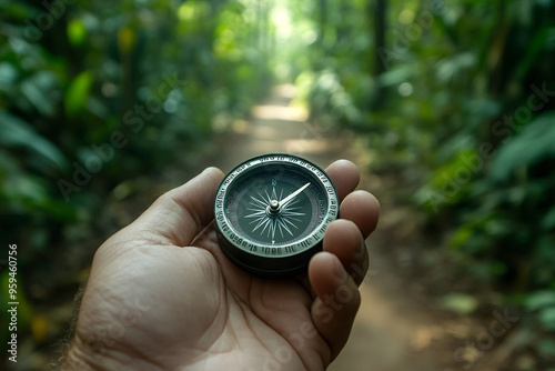 Compass in Hand: Navigating the Forest Path