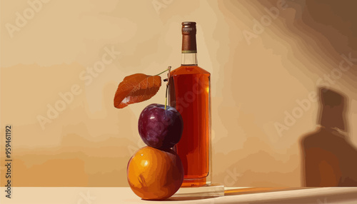 Apples and Wine: A Still Life
