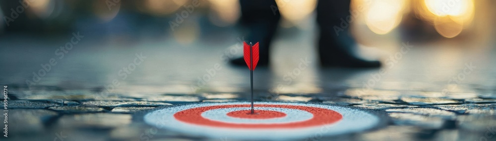 target with an arrow, symbolizing goals and success in business and personal achievements. target with an arrow, symbolizing goals and success in business and personal achievements.