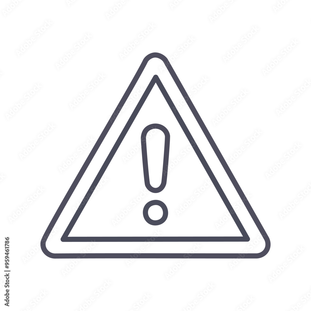 Warning sign icon. Simple warning sign icon featuring an exclamation point in a triangular shape. Perfect for safety and caution symbols. Warning sign icon. Simple warning sign icon featuring an exclamation point in a triangular shape. Perfect for safety and caution symbols.