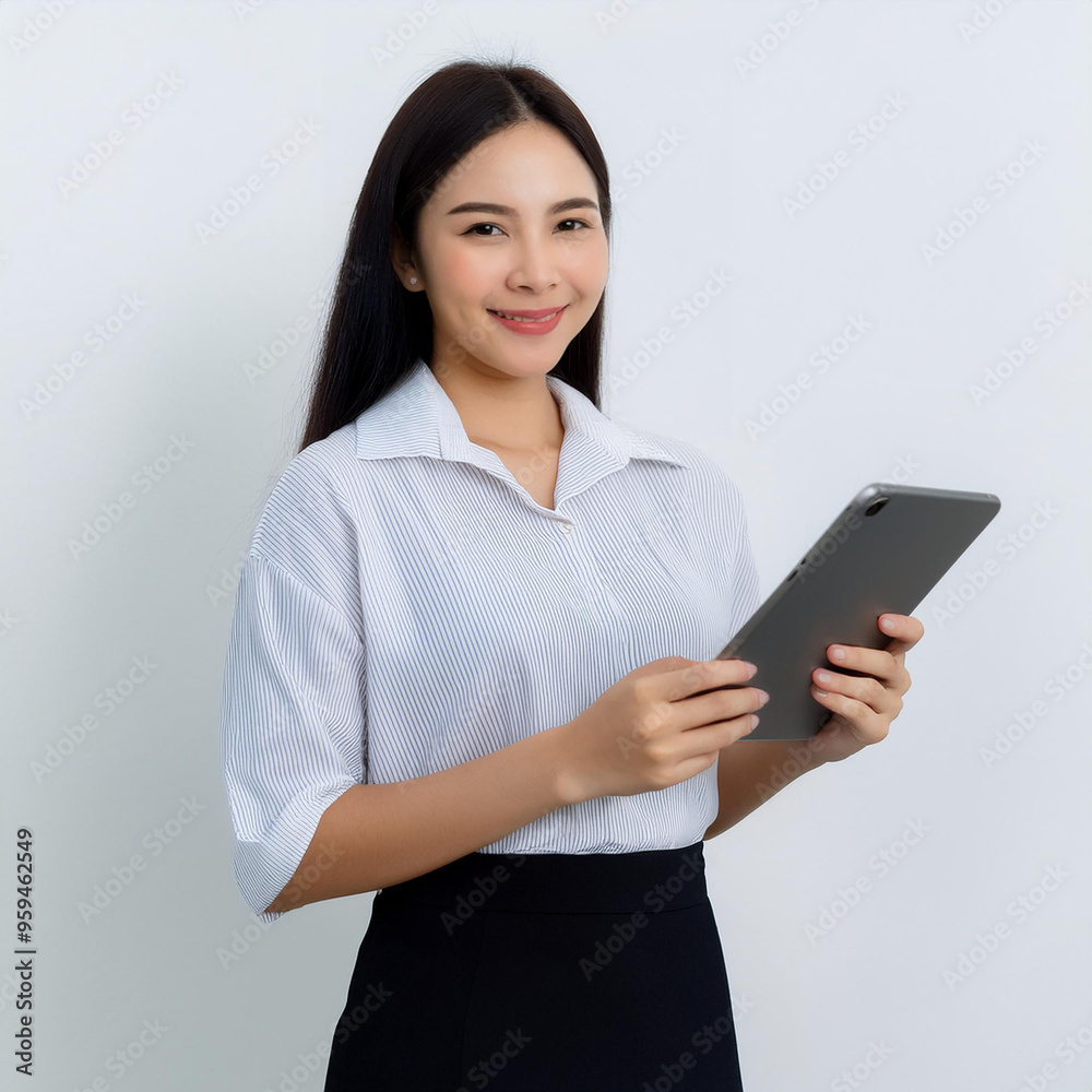 Company employees who work happily Company employees who work happily
