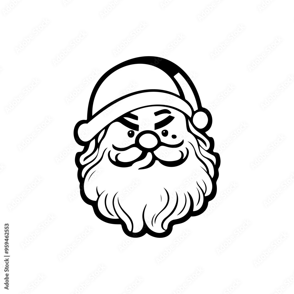 Santa claus Icon hand draw black colour christmas day logo symbol perfect. Santa claus Icon hand draw black colour christmas day logo symbol perfect.