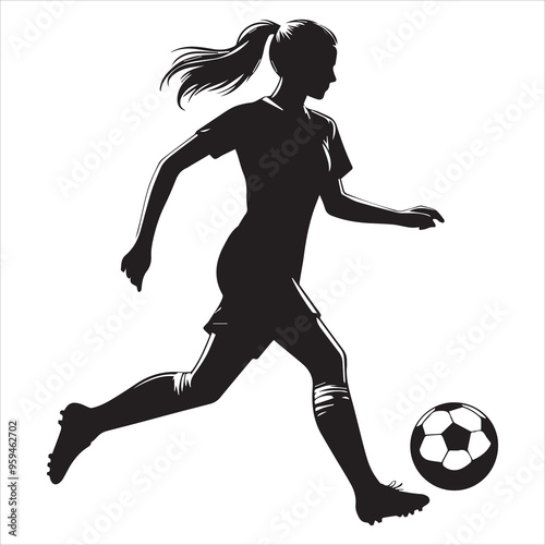 Female Football Player Vectors
