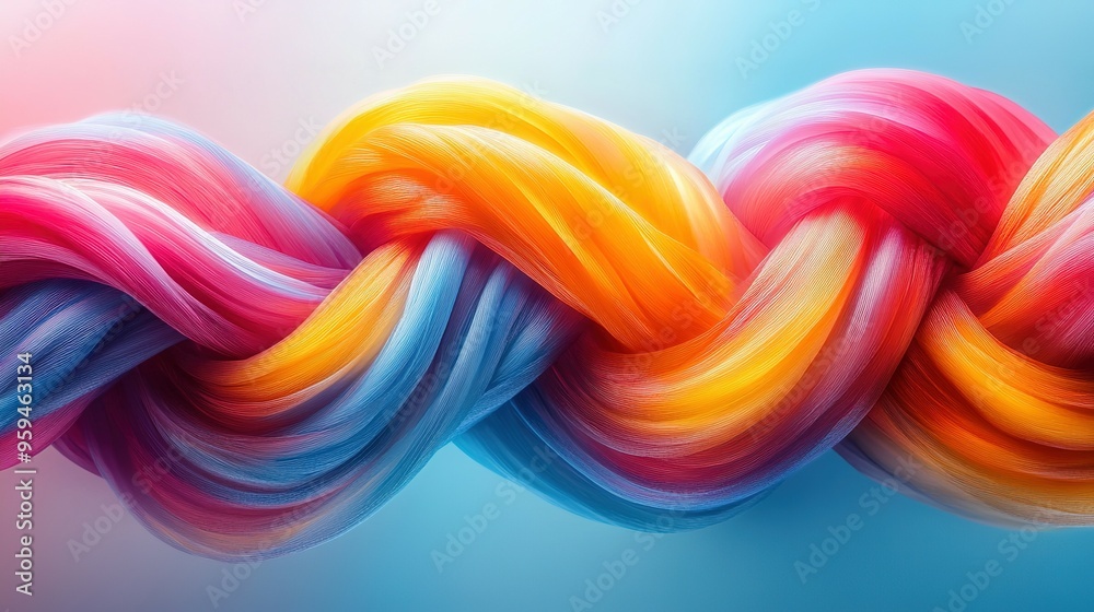 Abstract Swirling Multicolored Fabric Waves Abstract Swirling Multicolored Fabric Waves