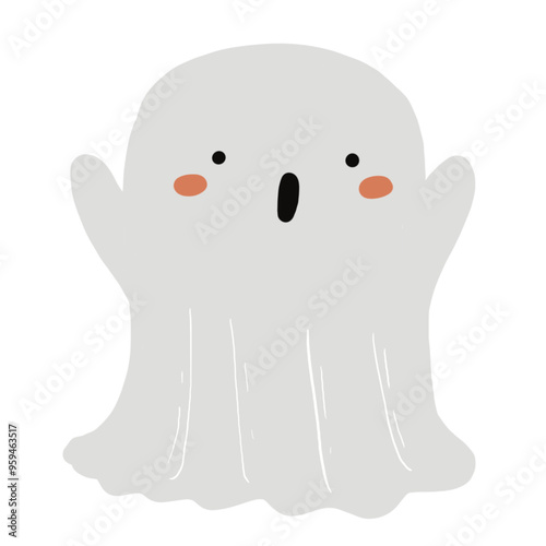 Halloween cute spooky charater costumes vector - vampire, ghost, witch, pumpkins, frankenstein