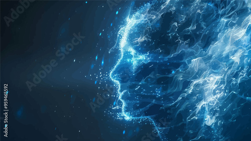 Ethereal Illumination: A Surreal Portrait of the Human Condition