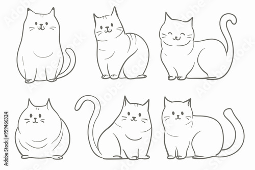 Feline Frenzy: A Collection of Adorable Cat Illustrations