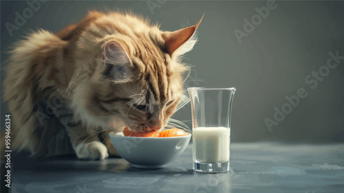 Feline Focus: A Cat's Delightful Dining Experience