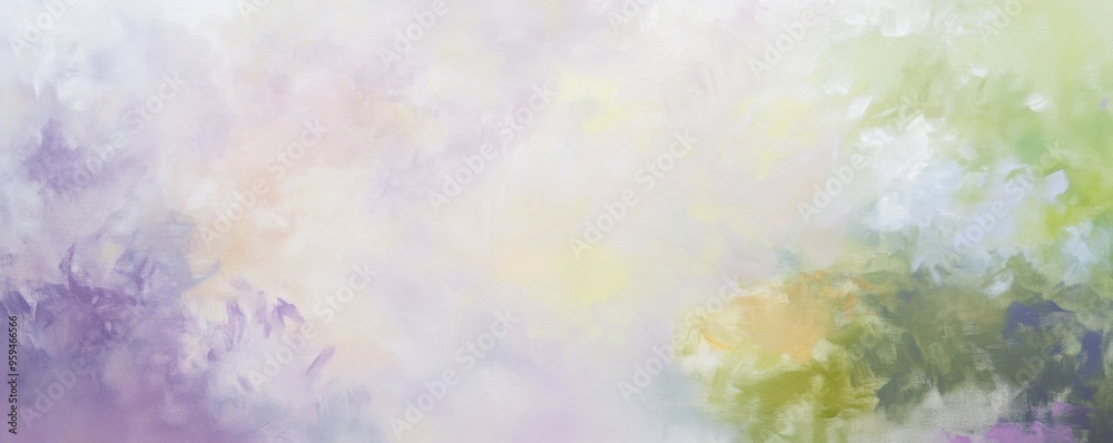 Abstract Painting with Purple and Green Hues. Abstract Painting with Purple and Green Hues.