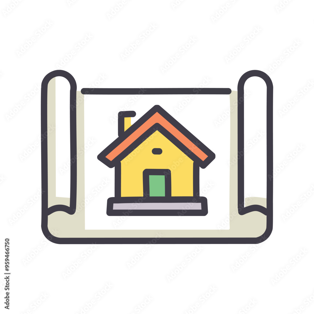 House blueprint. Illustration of a house blueprint, symbolizing new beginnings, home ownership, and real estate. House blueprint. Illustration of a house blueprint, symbolizing new beginnings, home ownership, and real estate.