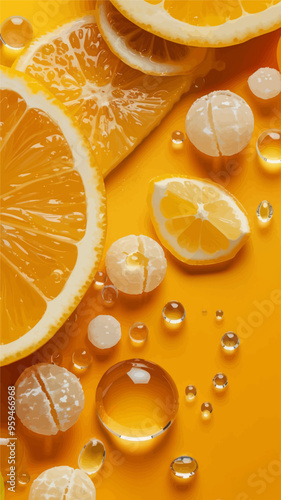 Freshly Squeezed: A Collection of Orange Slices and Citrus Peels