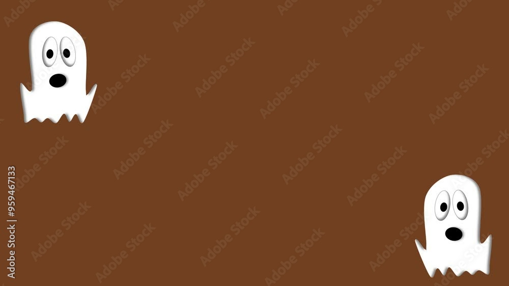 Halloween animated background illustration with ghost animation Halloween animated background illustration with ghost animation