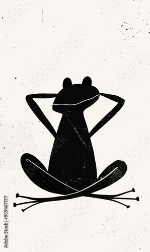 Frog Sitting in Meditation Pose