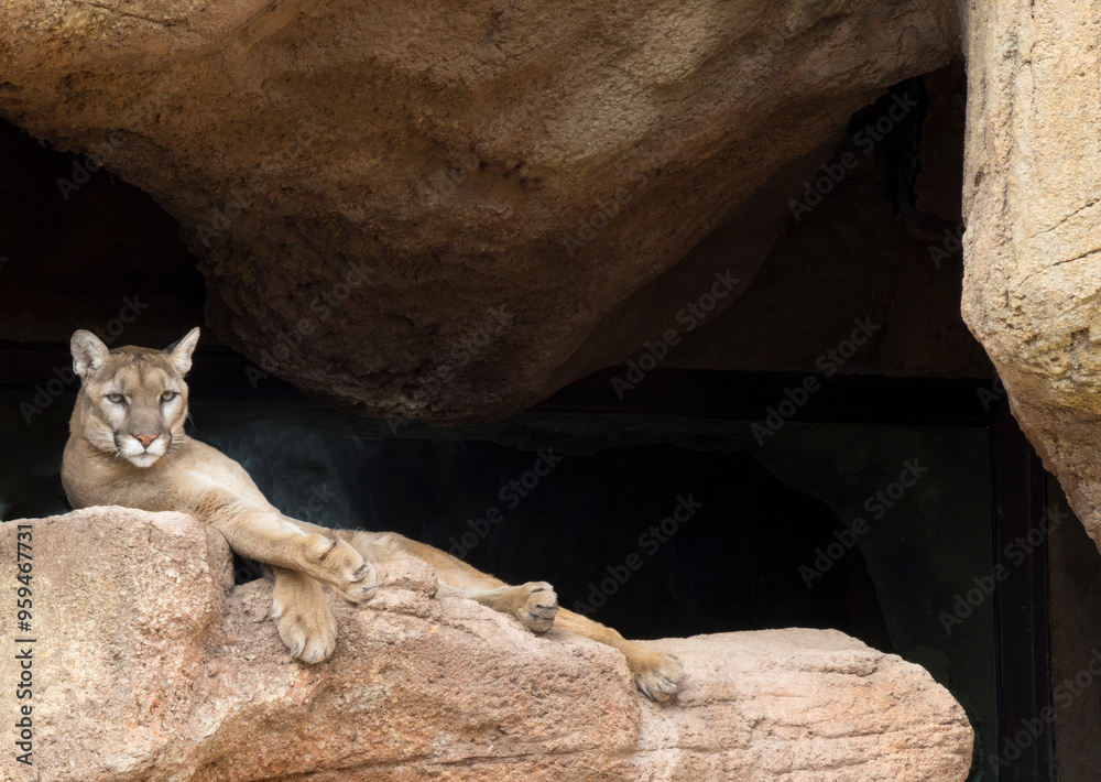 Arizona, Arizona-Sonora Desert Museum. Mountain lion Arizona, Arizona-Sonora Desert Museum. Mountain lion