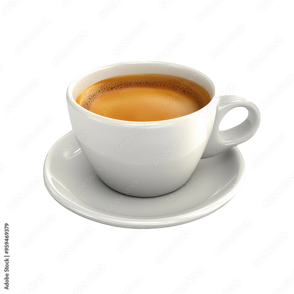Fototapeta premium White Coffee Cup and Saucer.
