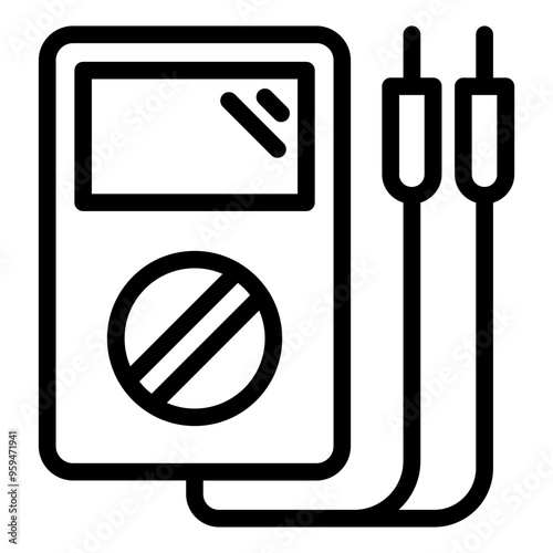 Multimeter tool for electrical testing icon.