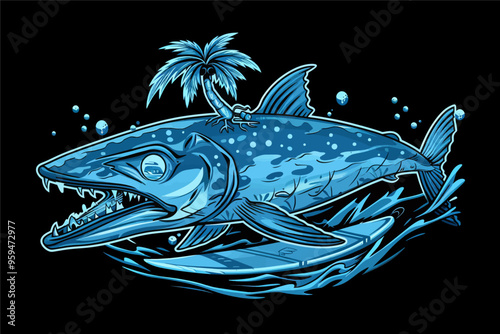 Underwater Adventure: A Blue Marlin's Journey