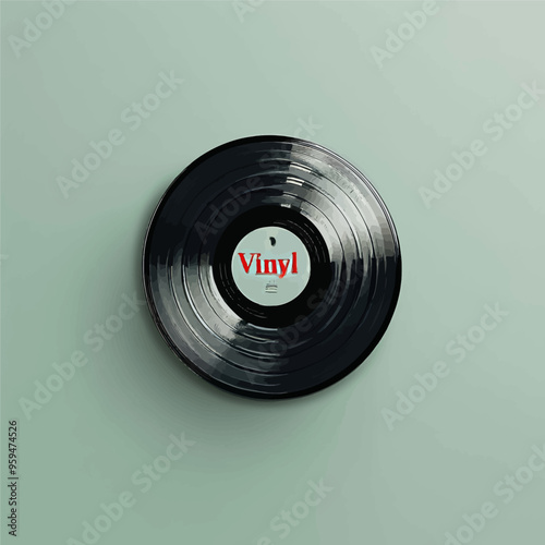 Vinyl Record with Label