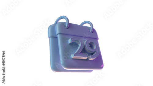 3D Model dairly calendar day 29