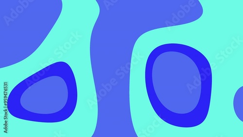 Blue and turquoise abstract shapes with curved edges, ideal for background designs, digital art projects, website banners, and modern graphic compositions