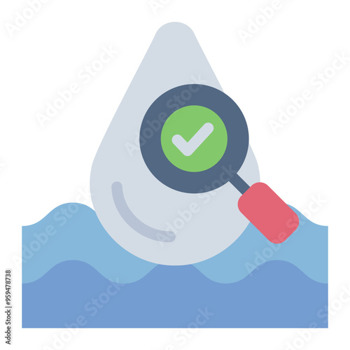 Icon of water quality testing, representing environmental control in aquaculture.