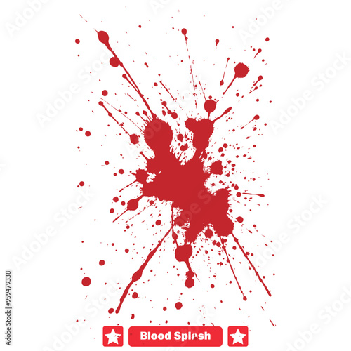 Scarlet Spectrum Vibrant Blood Splash Vector Art Collection