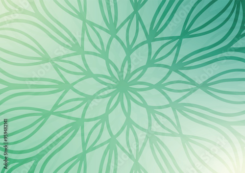 Green mandala soft design abstract background