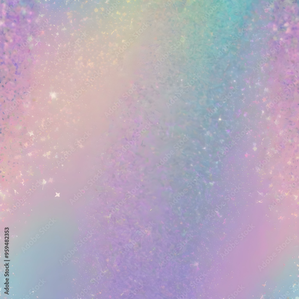 Unicorn horn glitter background with pastel sparkles