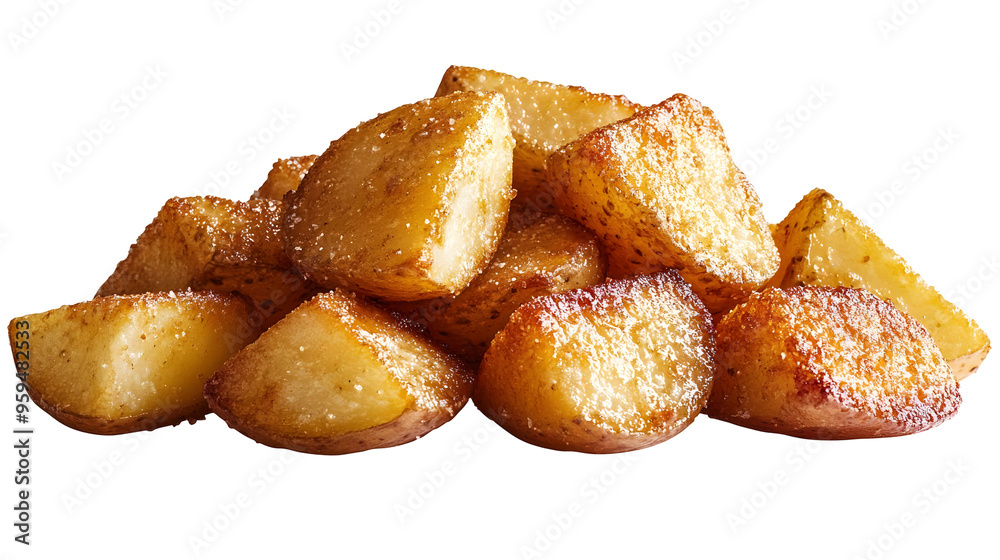 Golden Brown Fried Potato Wedges with Crispy Edges Arranged Together Isolated on Transparent Background Golden Brown Fried Potato Wedges with Crispy Edges Arranged Together Isolated on Transparent Background