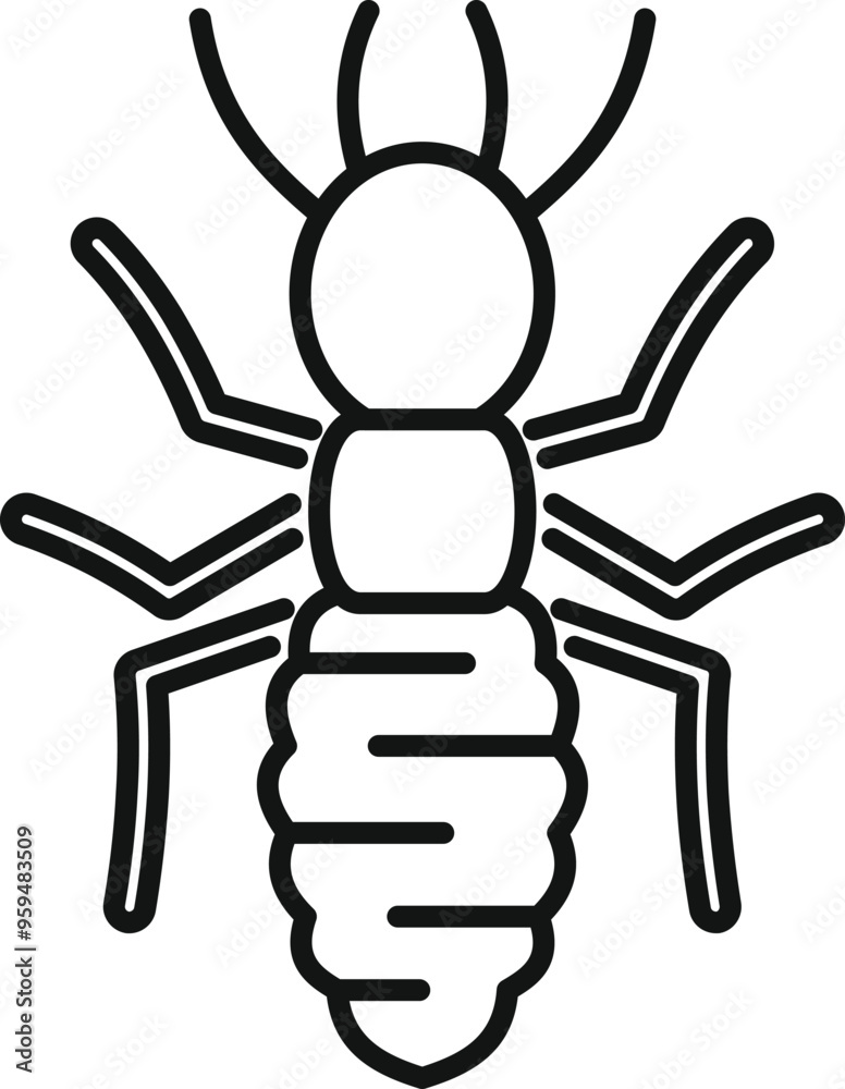 This is a vector illustration of a big termite insect with its legs spread This is a vector illustration of a big termite insect with its legs spread