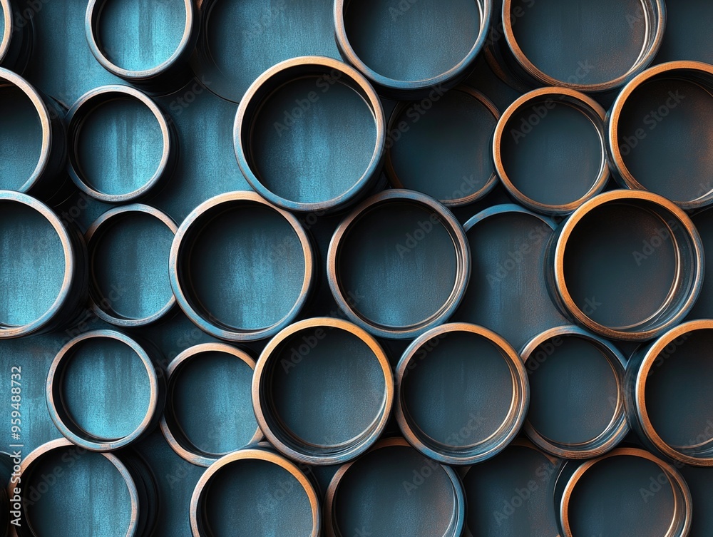 Stacked metal pipes Stacked metal pipes