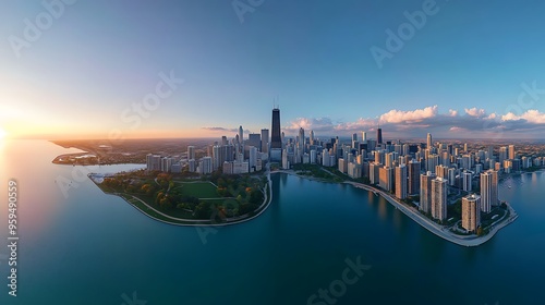 Aerial photos of major cities in the United States, high-angle city architecture photos