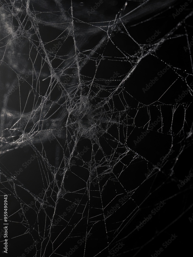Spider Web with Water Droplets Spider Web with Water Droplets