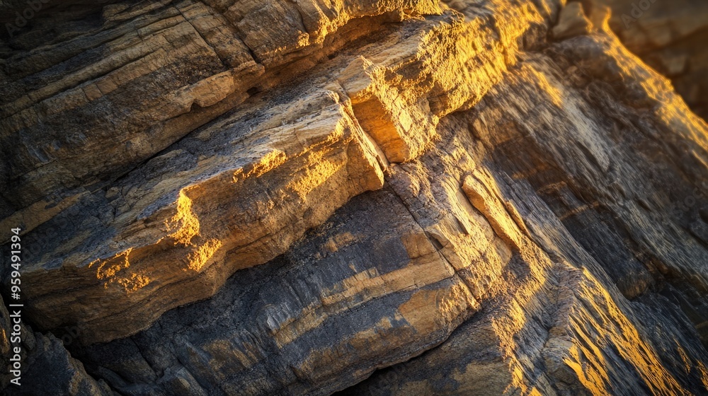 Fototapeta premium Rock with bird perched