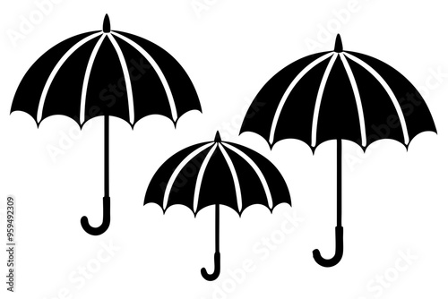 Umbrella icon complete editable color photo