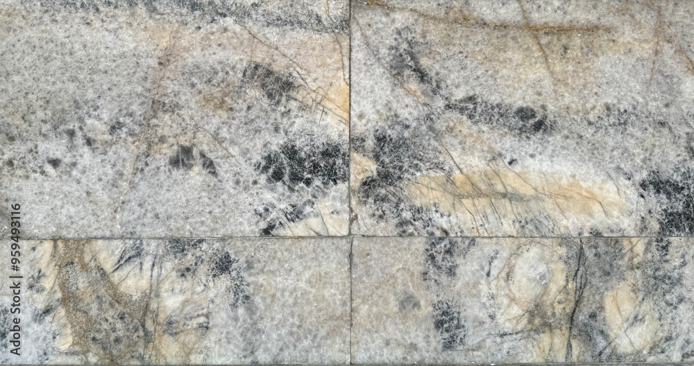 Fototapeta premium White bianco Italian marble with random dark veins. White carrara and white bianco marble seamless texture.