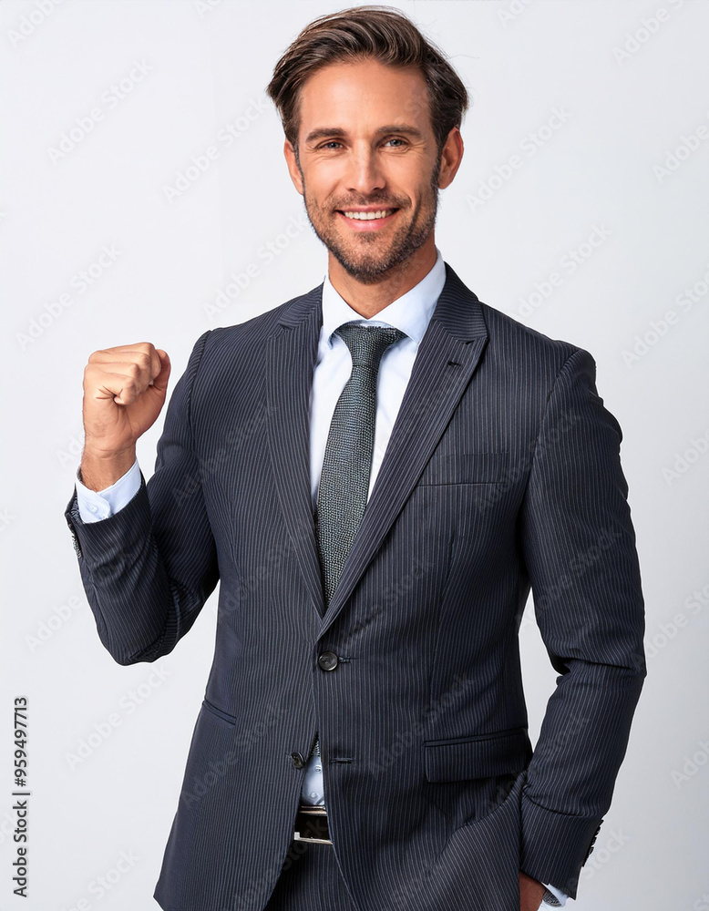 A model wearing a company employee's uniform. A model wearing a company employee's uniform.