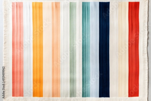 Hudson s Bay Point Blanket Pattern A distinctive pattern found on the Hudson s Bay blankets, featuring recognizable colored stripes., photo