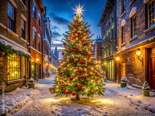 christmas tree in the city