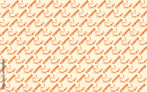 Pattern made of a cup of cappuccino