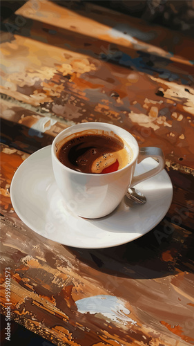 Coffee Break: A Serene Moment with a Cup of Coffee