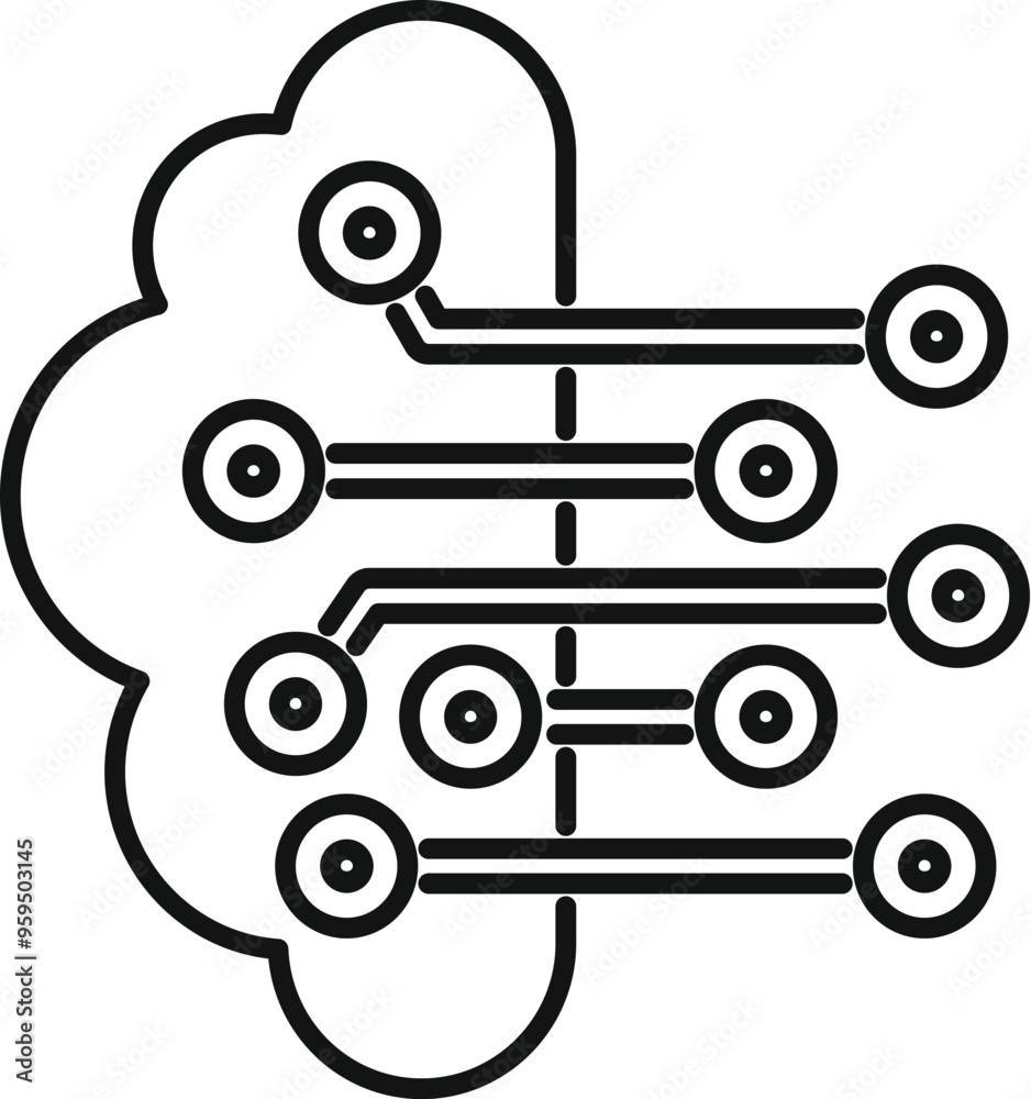 Electronic circuit board forming the shape of a cloud, representing cloud computing and data storage Electronic circuit board forming the shape of a cloud, representing cloud computing and data storage