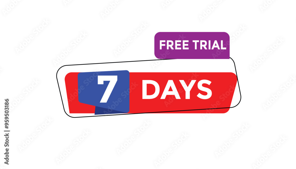 7 days free trial Countdown number banner templates. time icon. Vector Illustration
7 days free trial Countdown number banner templates. time icon. Vector Illustration