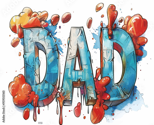 Dad in a splash of color and creativity