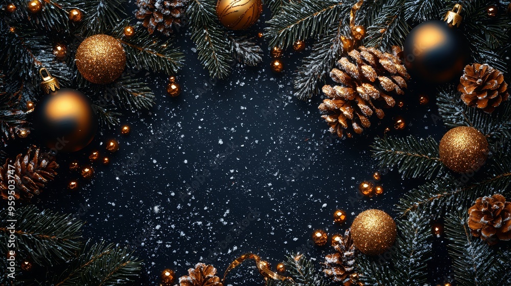 Merry Christmas and Happy New Year festive colorful composition. Christmas background. Xmas banner and holiday poster Merry Christmas and Happy New Year festive colorful composition. Christmas background. Xmas banner and holiday poster