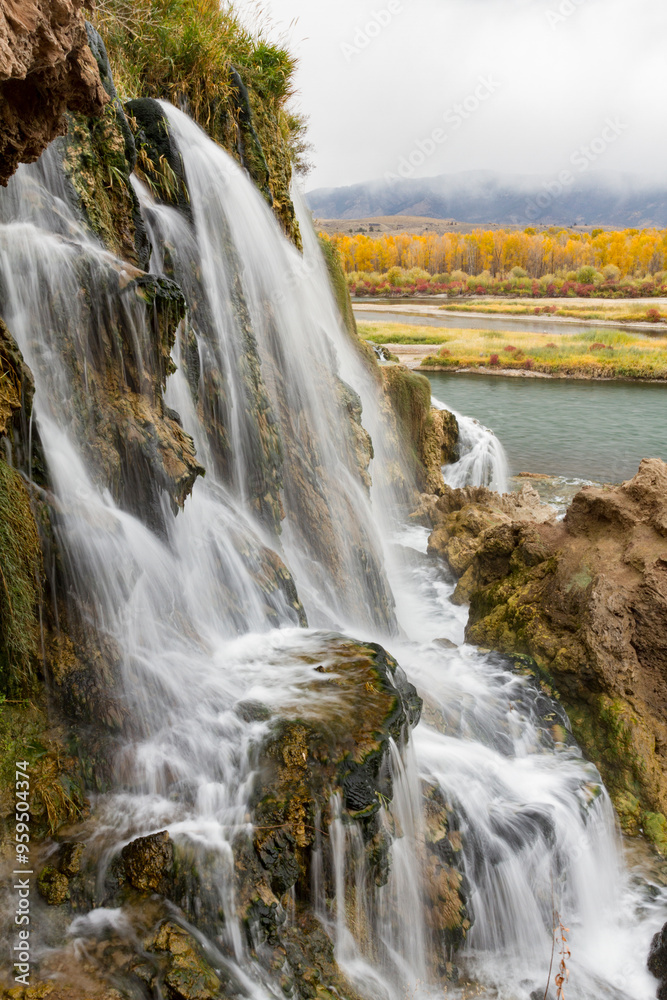 USA, Idaho. Fall Creek Falls Snake River, in Fall colors. USA, Idaho. Fall Creek Falls Snake River, in Fall colors.