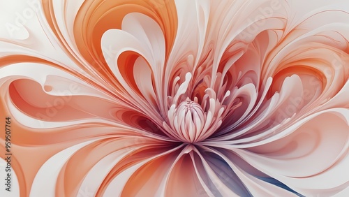abstract dynamic background with flowers